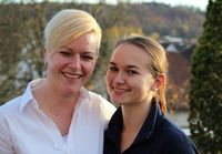 Lisa Görsch und ihre Bildungsverantwortliche Nina Stocker